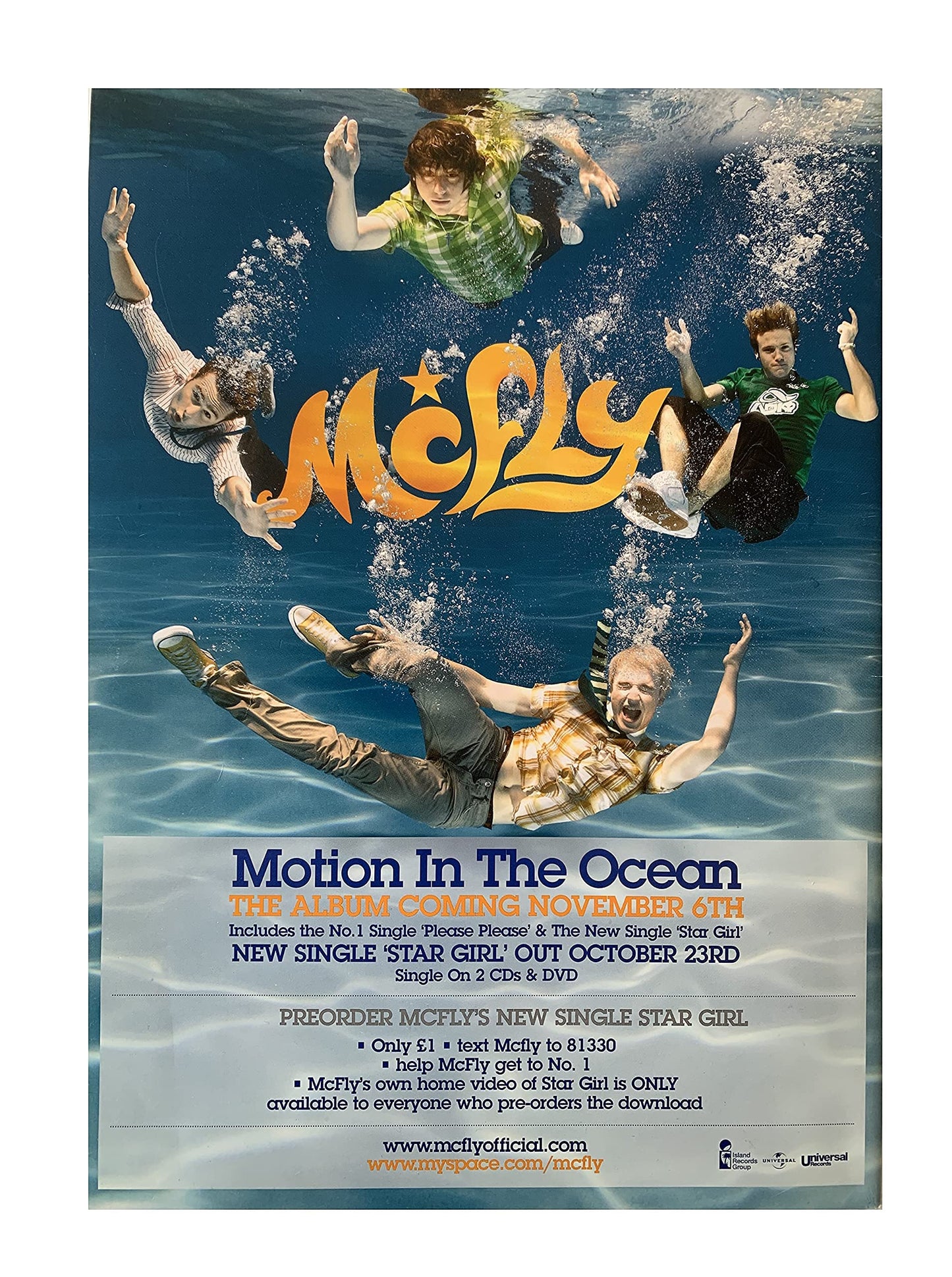 McFly The Motion In The Ocean Tour 2006 The Official Collectors Souvenir Programme Fantastic Condition Very Rare