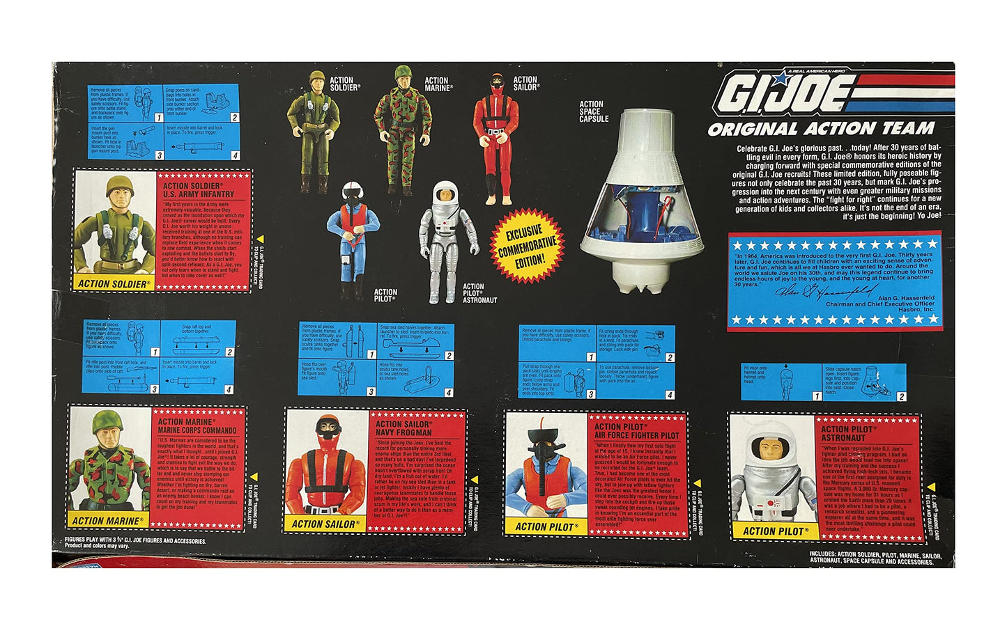 Vintage 1994 GI Joe Commemorative Collection 1964-1994 - The Original Action Man Team - Shop Stock Room Find