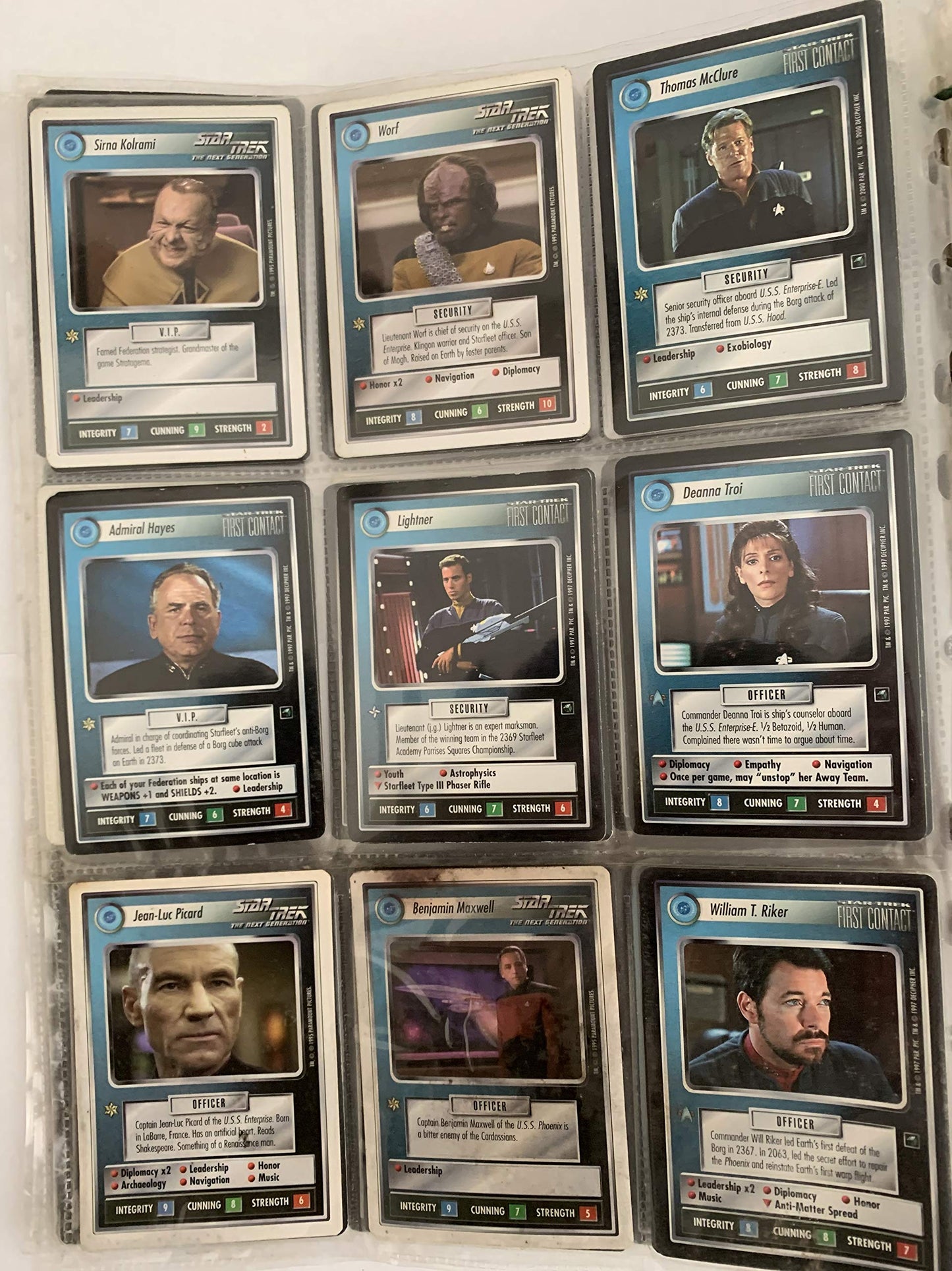 Vintage 1990 Star Trek Customizable Card Game CCG Set Of 1325 Assorted Cards Including Common, Uncommon, Rare, Bonus Rare, Rare Plus, Premium And Preview Cards