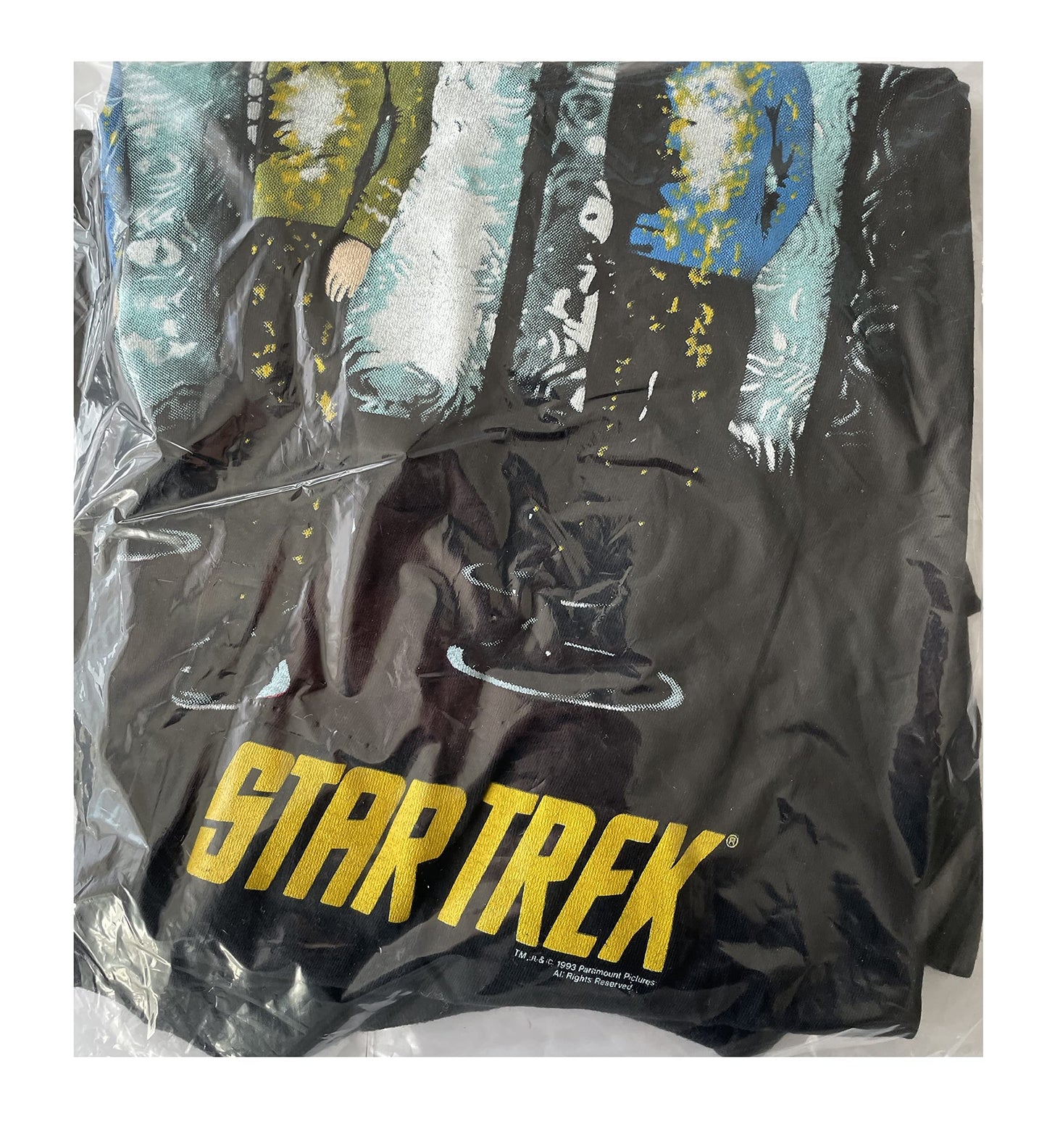 Vintage 1993 The Original Series Energize Star Ship Black T Shirt Size XL - Factory Sealed Stock Room Find