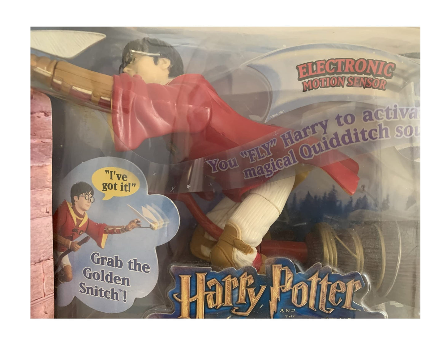 Vintage 2001 Mattel Harry Potter And The Philosphers Stone Snitch Chasing Harry Electronic Figure - Factory Sealed Shop Stock Room Find