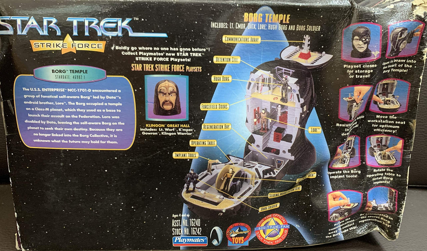 Vintage 1997 Star Trek Strike Force Borg Temple and Mini Figure Set - Shop Stock Room Find