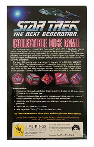 Vintage 1996 Star Trek The Next Generation Collectible Dice Game - The USS Enterprise NCC-1701E Starter Set - Brand New Factory Sealed Shop Stock Room Find
