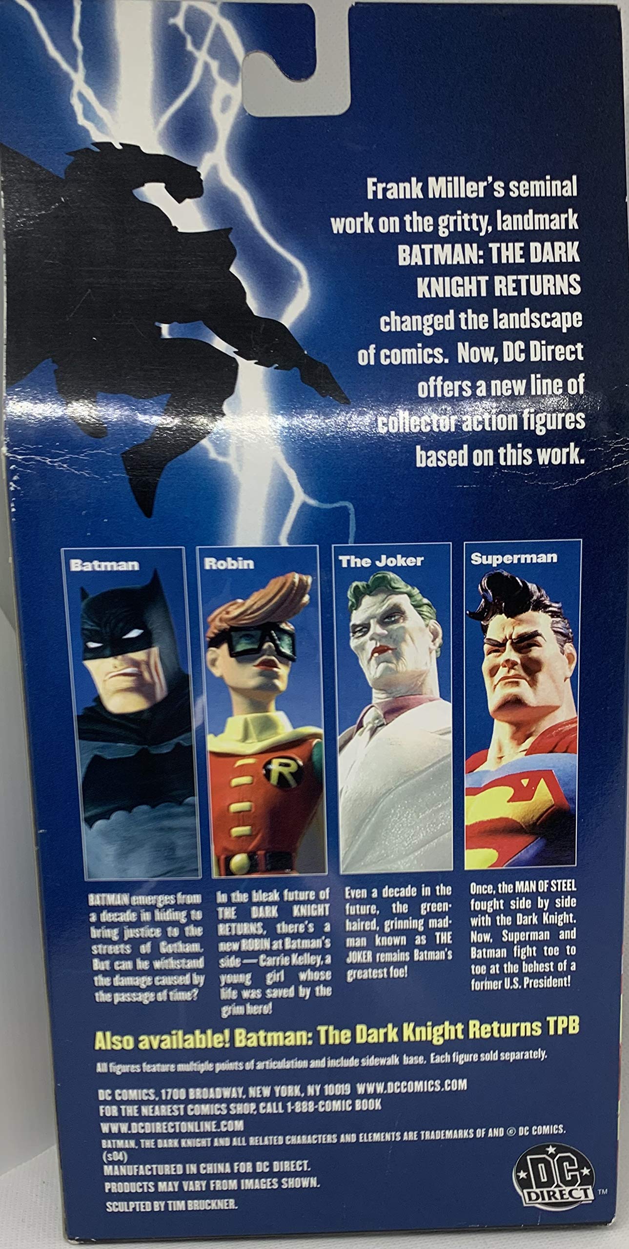 Vintage 2006 DC Direct - Batman The Dark Knight Returns - Superman Collector Action Figure With Interlocking Base