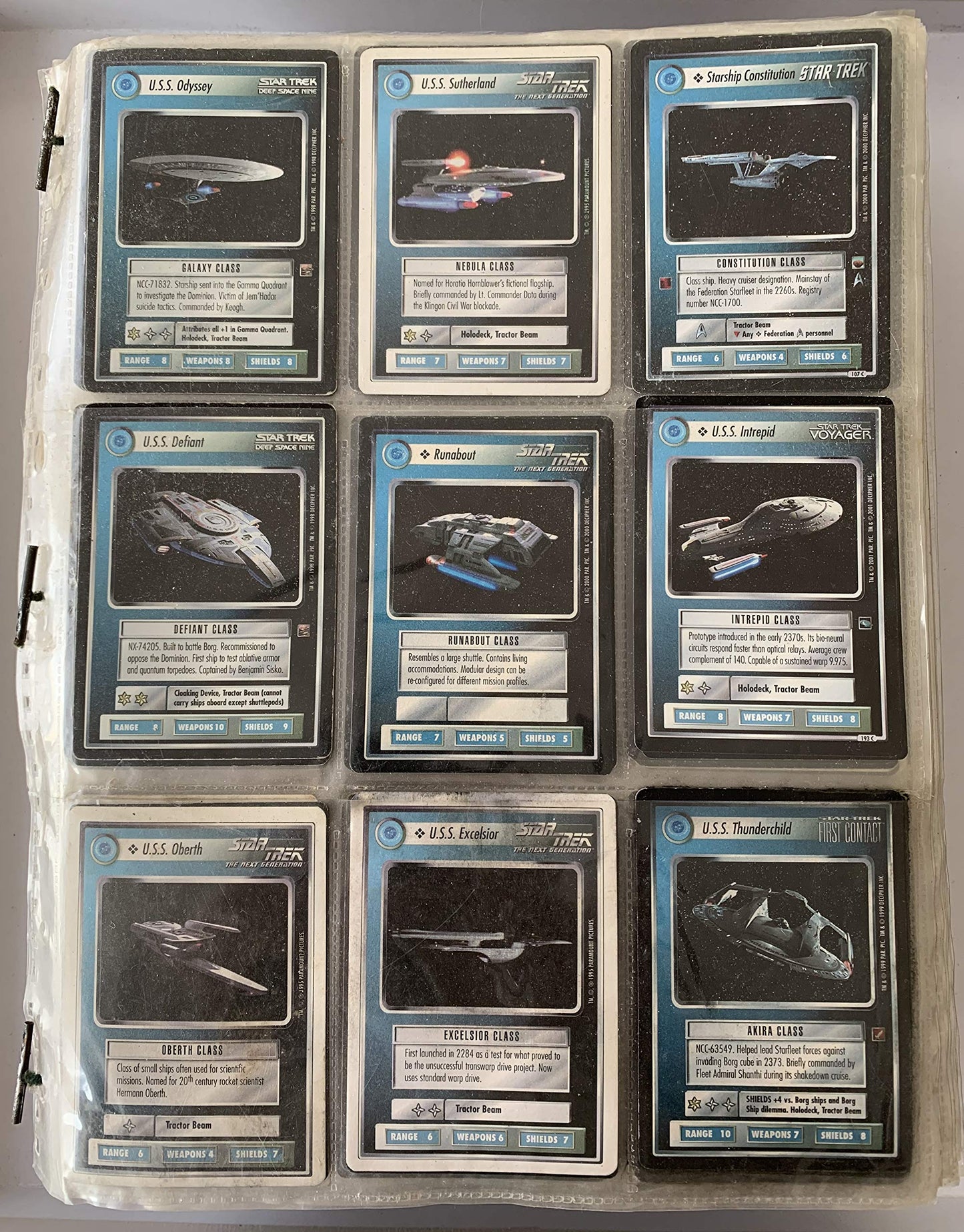 Vintage 1990 Star Trek Customizable Card Game CCG Set Of 1325 Assorted Cards Including Common, Uncommon, Rare, Bonus Rare, Rare Plus, Premium And Preview Cards