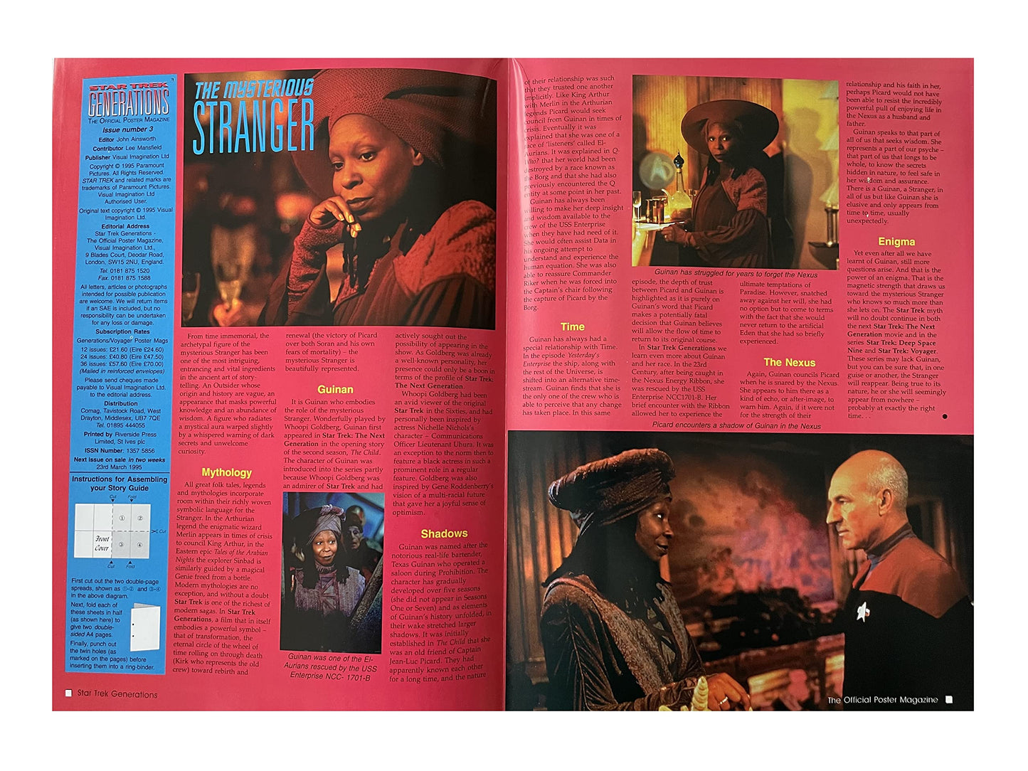 Vintage 1995 Star Trek Generations The Official Poster Magazine Issue No. 3 - Great Collectors Edition - Brand New Shop Stock Room Find