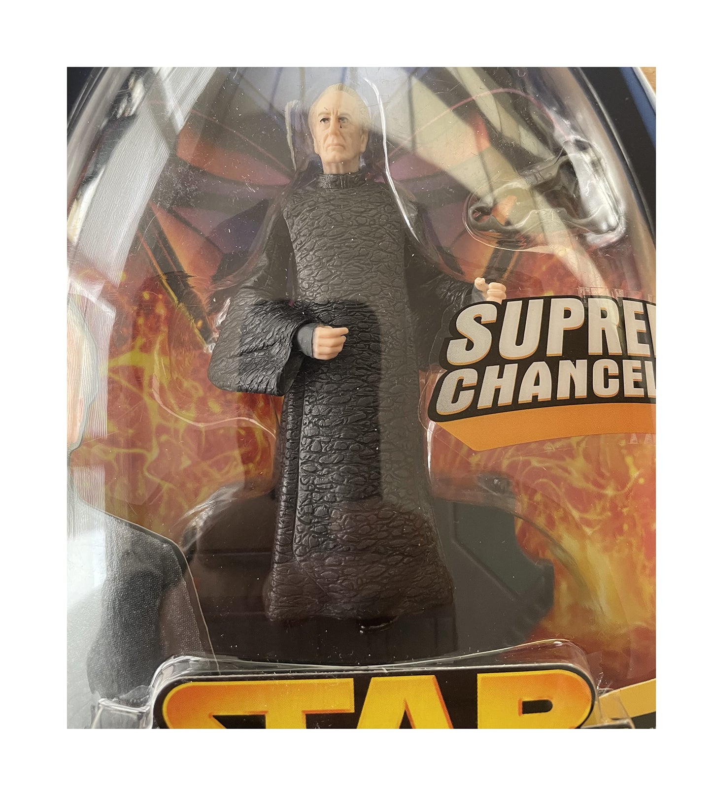Vintage 2005 Star Wars Revenge Of The Sith Supreme Chancellor Palpatine Action Figure - Brand New Factory Sealed Shop Stock Room Find