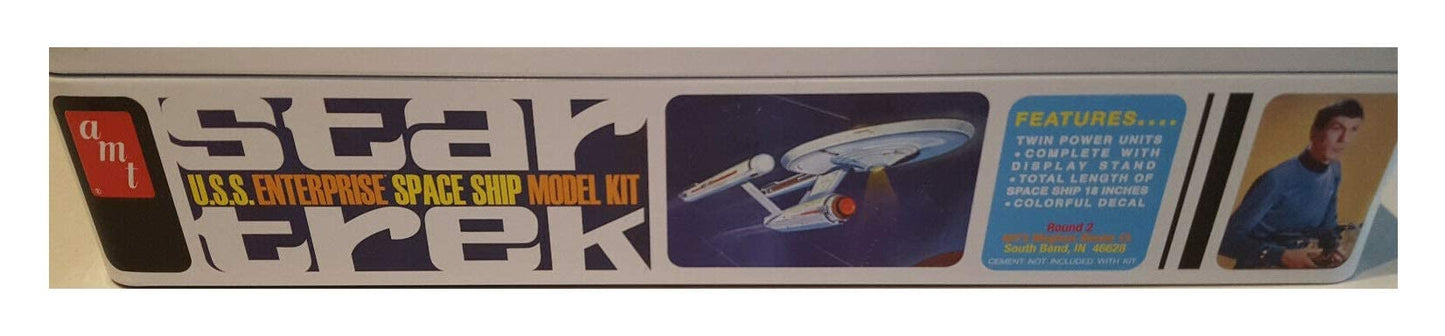 Vintage 2008 The Original Series U.S.S. Enterprise Space Star Ship Model Kit By AMT/Round2 Models - Brand New Factory Sealed Shop Stock Room Find