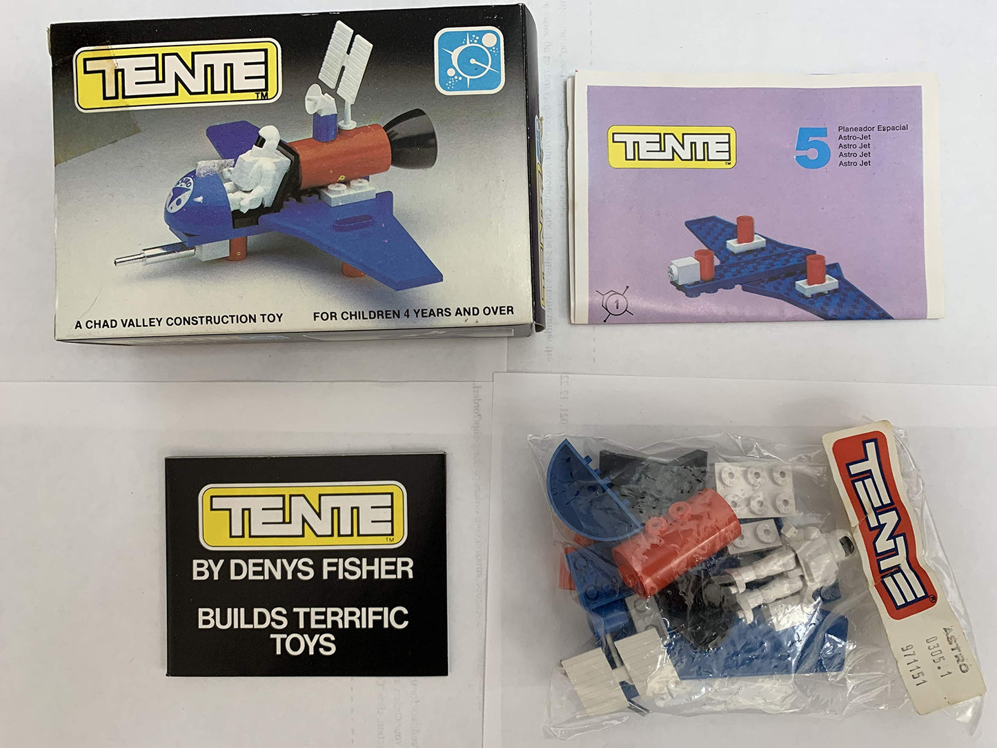 Vintage 1970's Tente Astro Jet Building Blocks Toy Set No. 06305 - A Chad Valley Construction Toy By Denys Fisher - Shop Stock Room Find