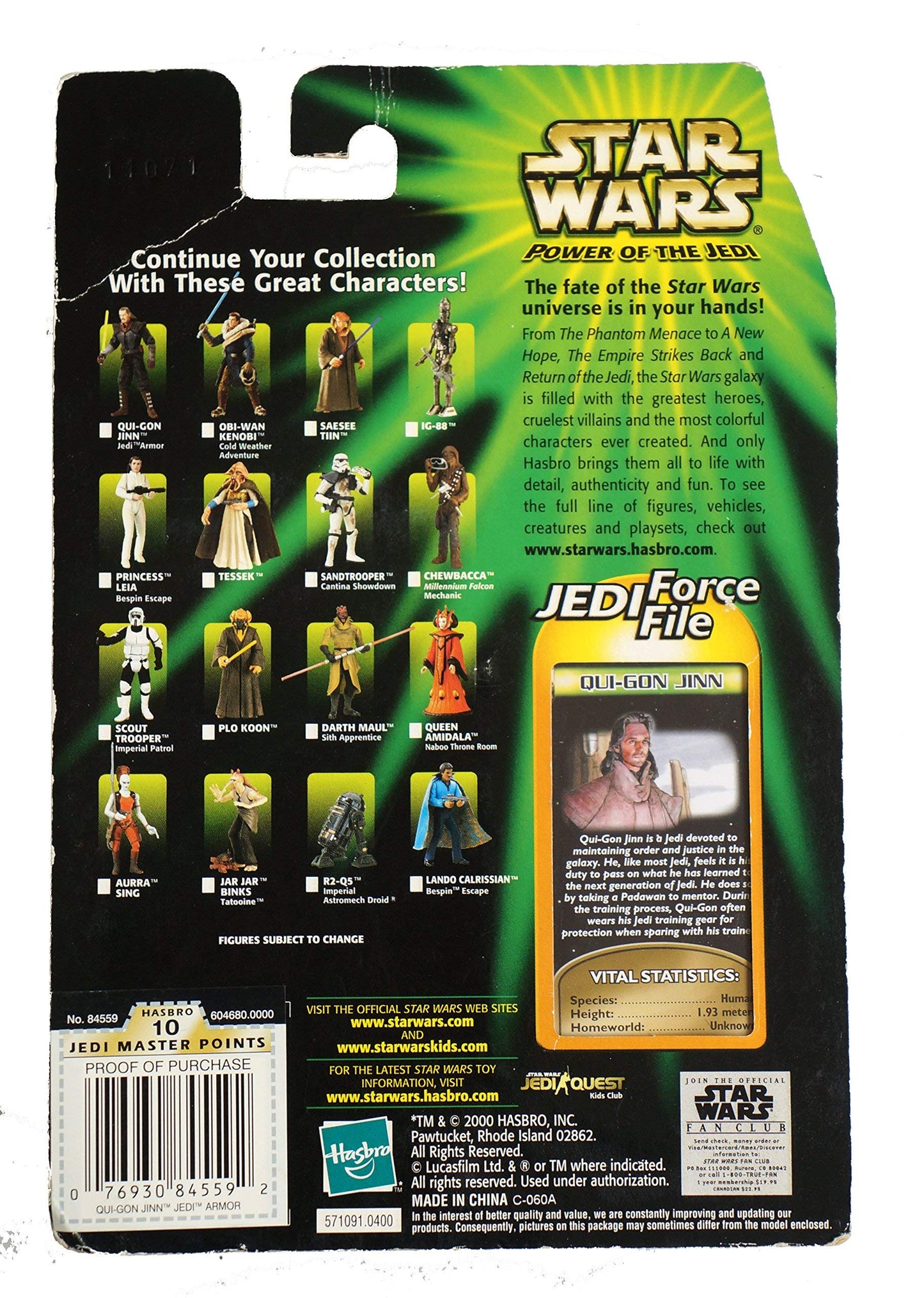 Vintage 2000 Star Wars Power Of The Jedi Collection 1 Qui-Gon Jinn Jedi Training Gear Action Figure