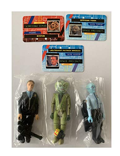 Vintage 1995 Gerry Andersons Space Precinct 2040 Action Figure Gift Set - Includes Lt Brogan, Officer Took, Snake Plus Accessories and I.D. Cards - Shop Stock Room Find.
