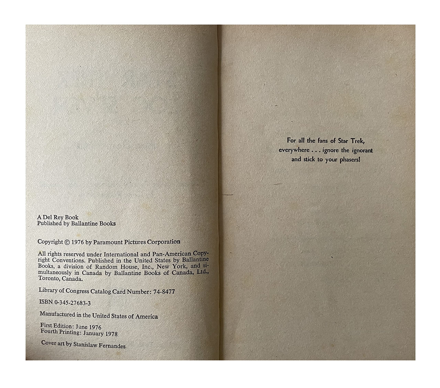 Vintage 1978 Star Trek Log Seven - Adapted From The Animated TV Series - Paperback Book - By Alan Dean Foster