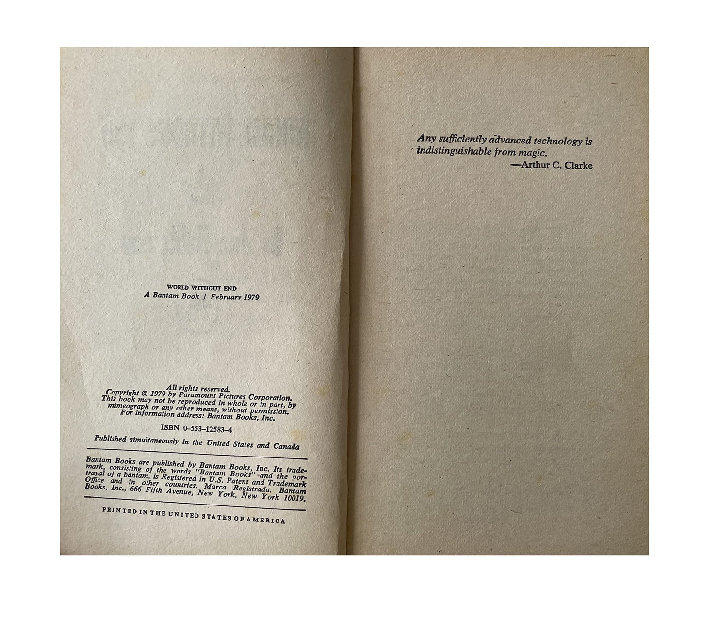 Vintage 1979 A New Star Trek Experience - World Without End - Paperback Book - By Joe Haldeman