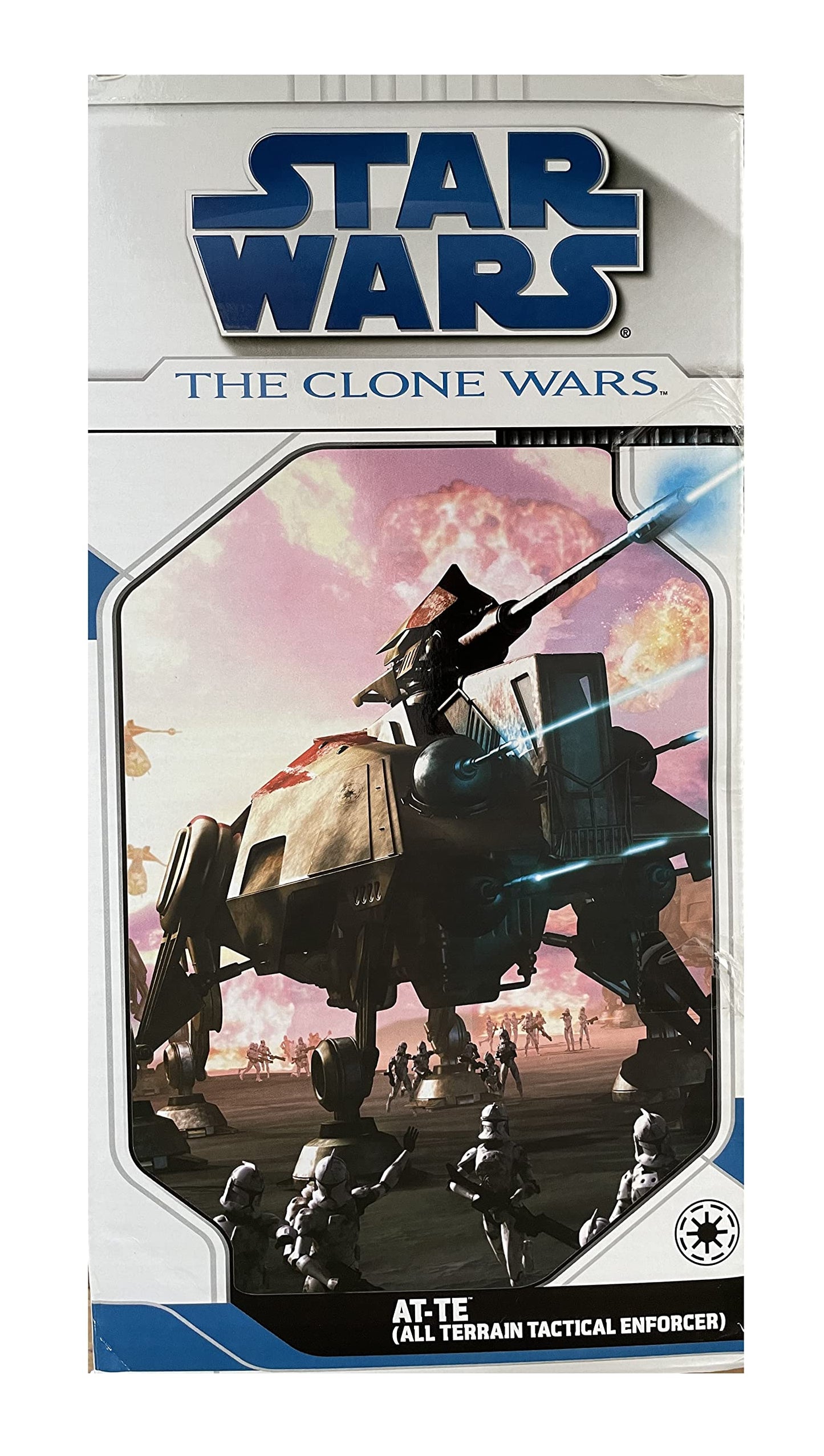 Vintage Star Wars 2008 The Clone Wars AT-TE - All Terrain Tactical Enforcer Vehicle - Brand New Factory Sealed Shop Stock Room Find