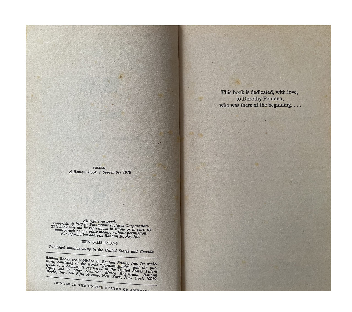 Vintage 1978 A New Star Trek Experience - Vulcan! - Paperback Book - By Kathleen Sky