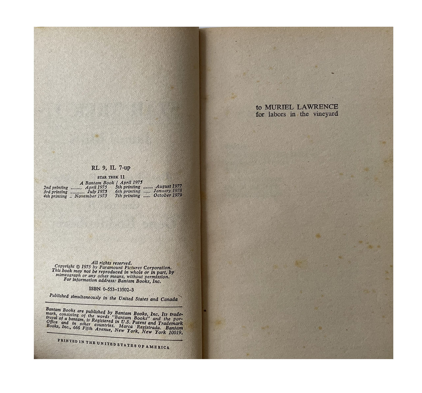 Vintage 1979 Star Trek 11 - Adapted From The Original Television Series - Paperback Book - By James Blish