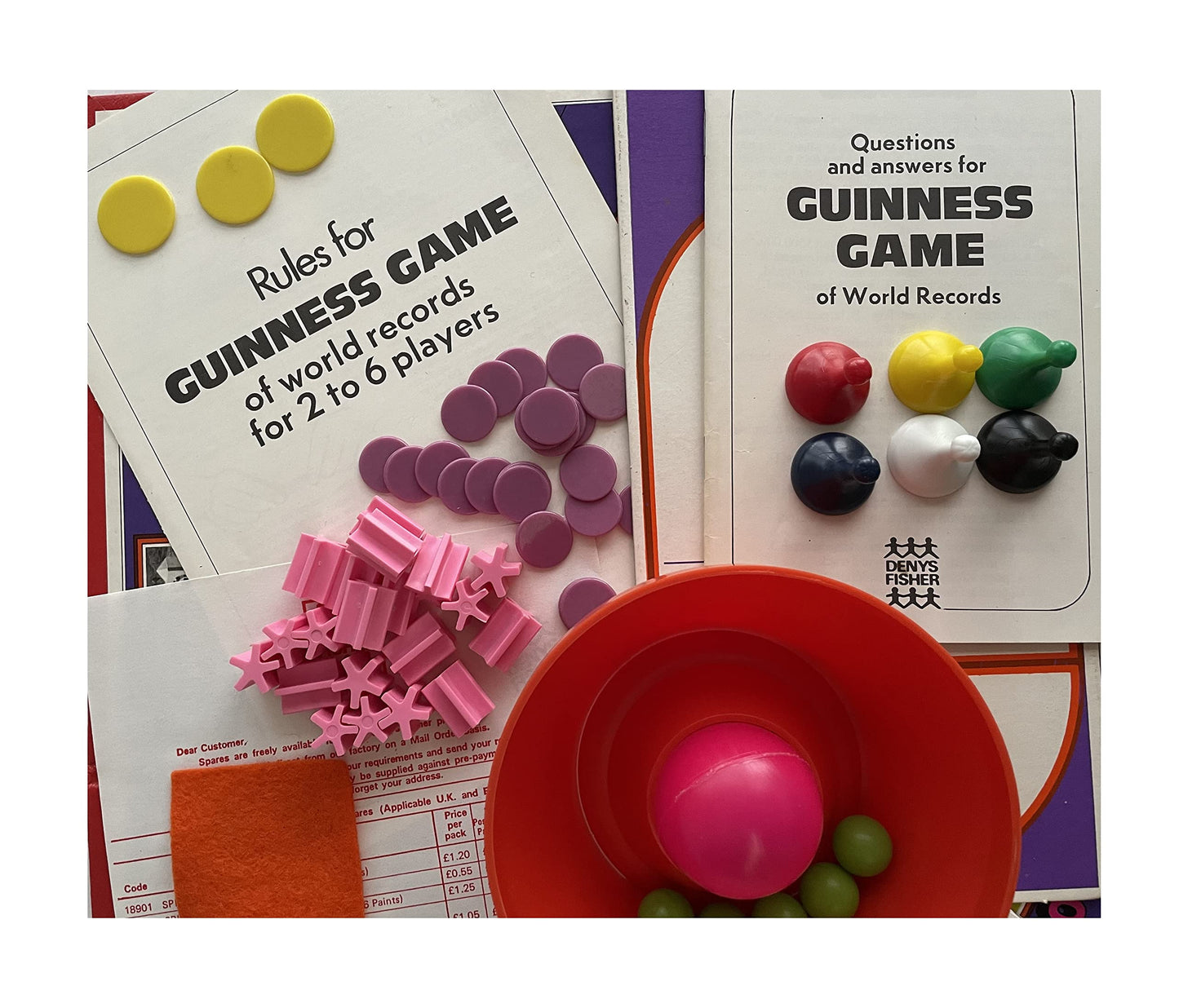 Vintage Denys Fisher 1975 - Guinness Game Of World Records Board Game - Unused - In The Original Box