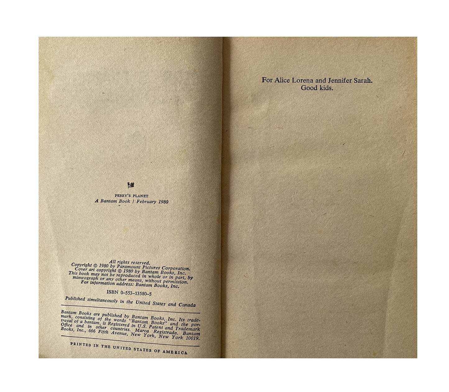 Vintage 1980 A New Star Trek Experience - Perry's Planet - Paperback Book - By Jack C. Haldeman II