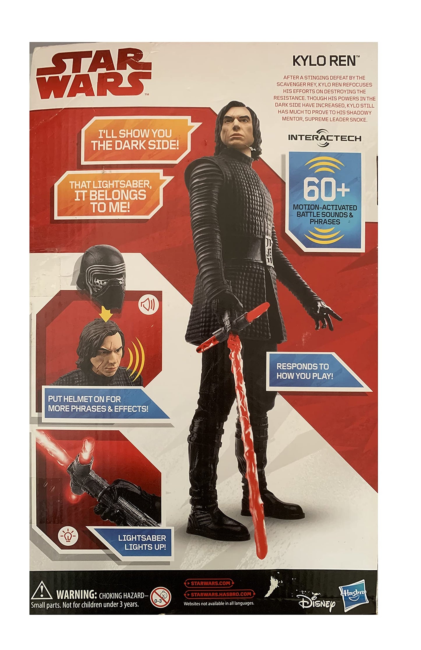 Star Wars Electronic Interactive Interactech Kylo Ren 12 Inch Motion Activated Action Figure - Brand New Factory Sealed
