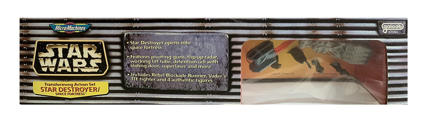 Vintage Ultra Rare Galoob 1998 Star Wars Micro Star Destroyer / Space Fortress Action Play Set - Brand New Factory Sealed Shop Stock Room Find