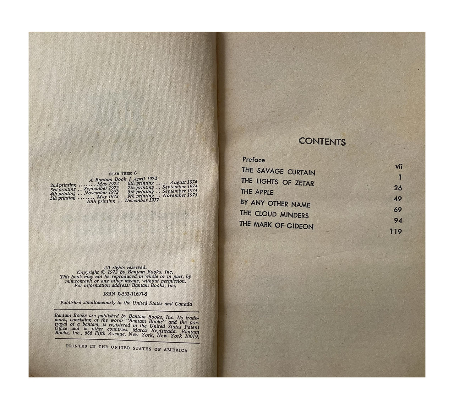 Vintage 1977 Star Trek 6 - Adapted From The Original Television Series - Paperback Book - By James Blish