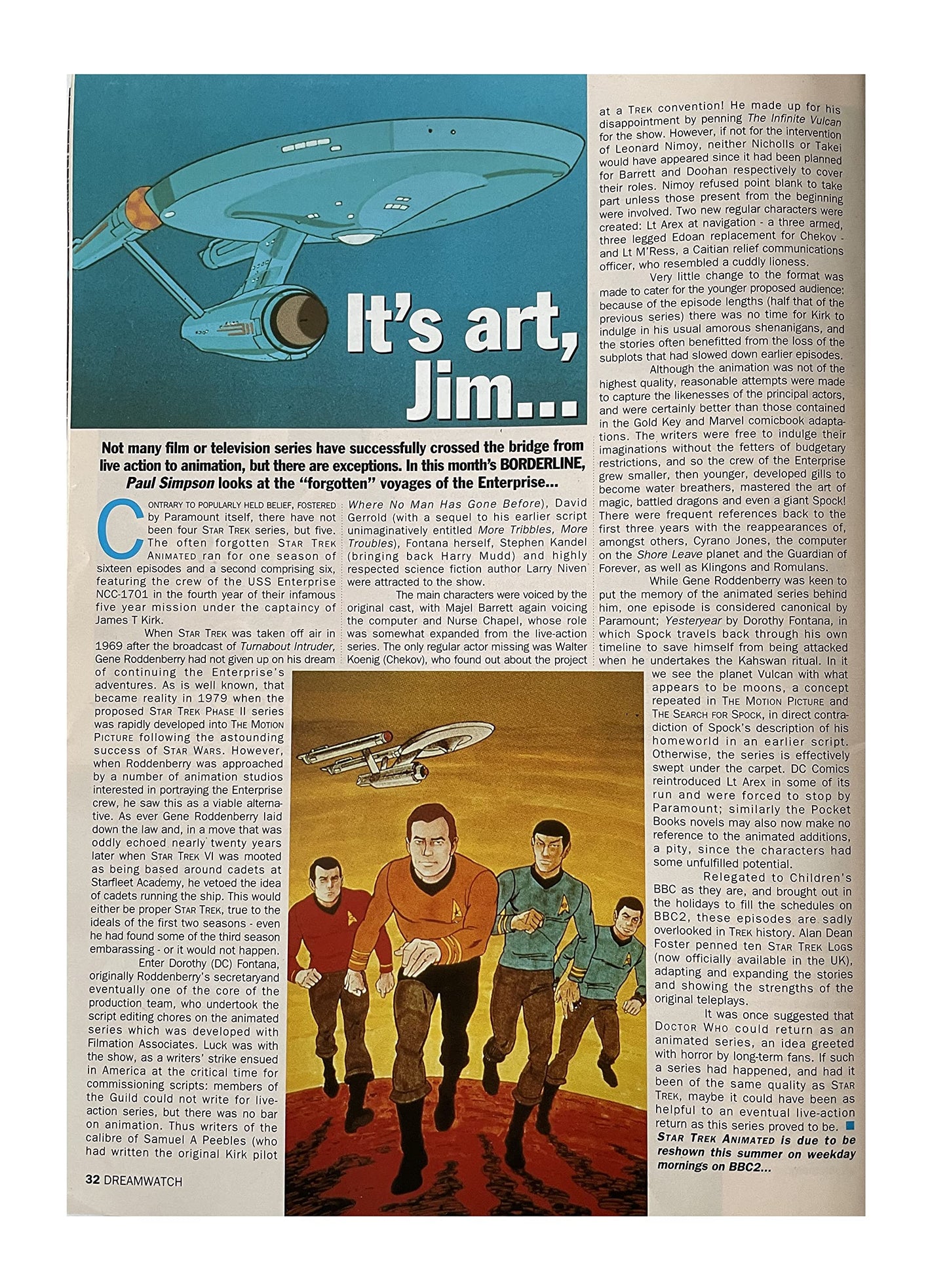 Vintage 1996 Star Trek Happy Birthday 30th Anniversary - Dreamwatch Supplement Magazine With Poster - Shop Stock Room Find