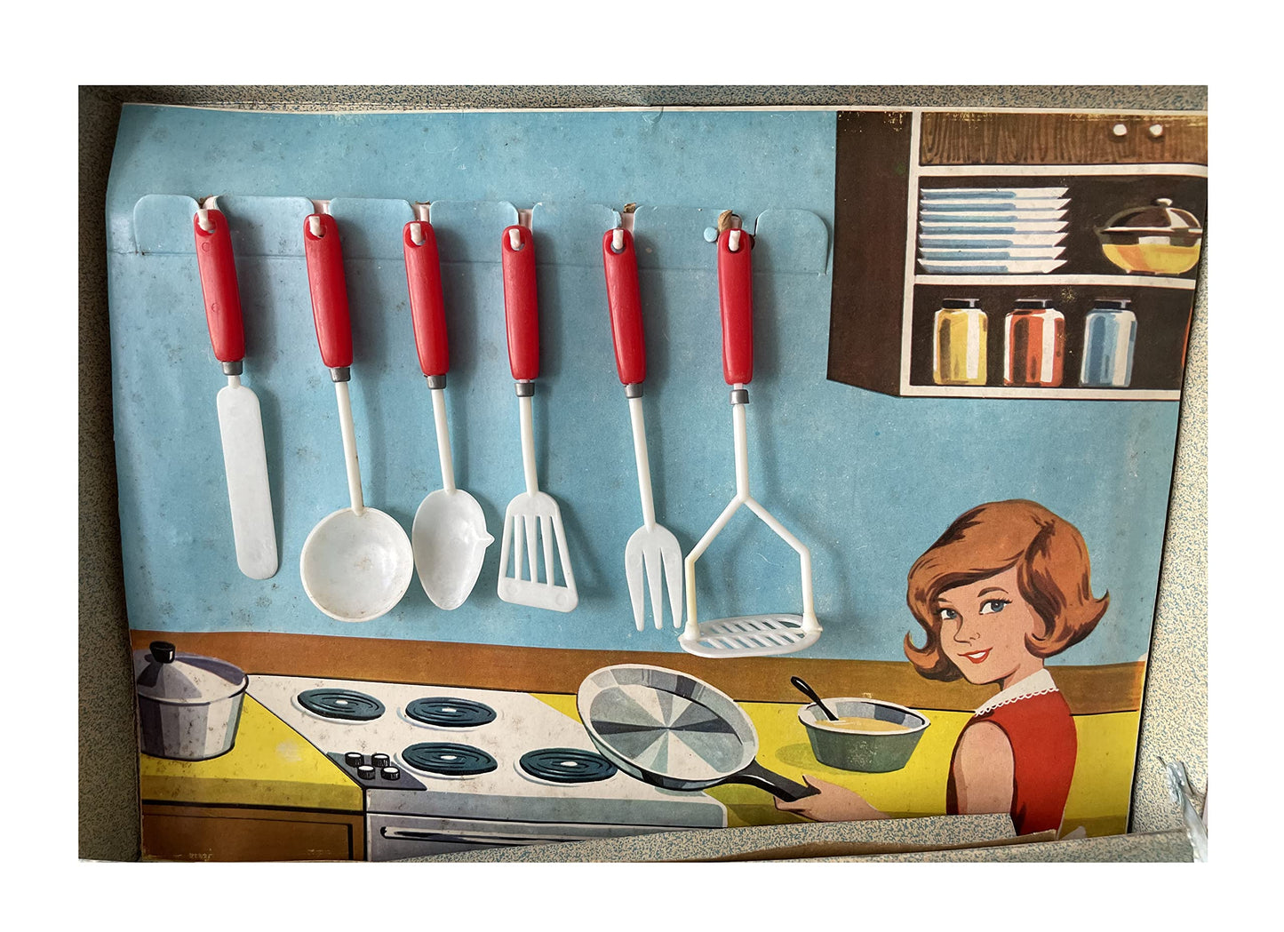 Vintage 1950's / 1960's Vicky Cook Set - Just Like Mummy's - Inside Cardboard Case - Fantastic Condition