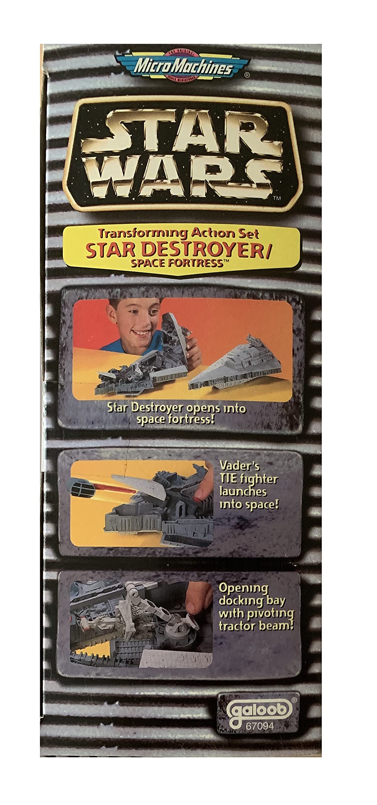 Vintage Ultra Rare Galoob 1998 Star Wars Micro Star Destroyer / Space Fortress Action Play Set - Brand New Factory Sealed Shop Stock Room Find