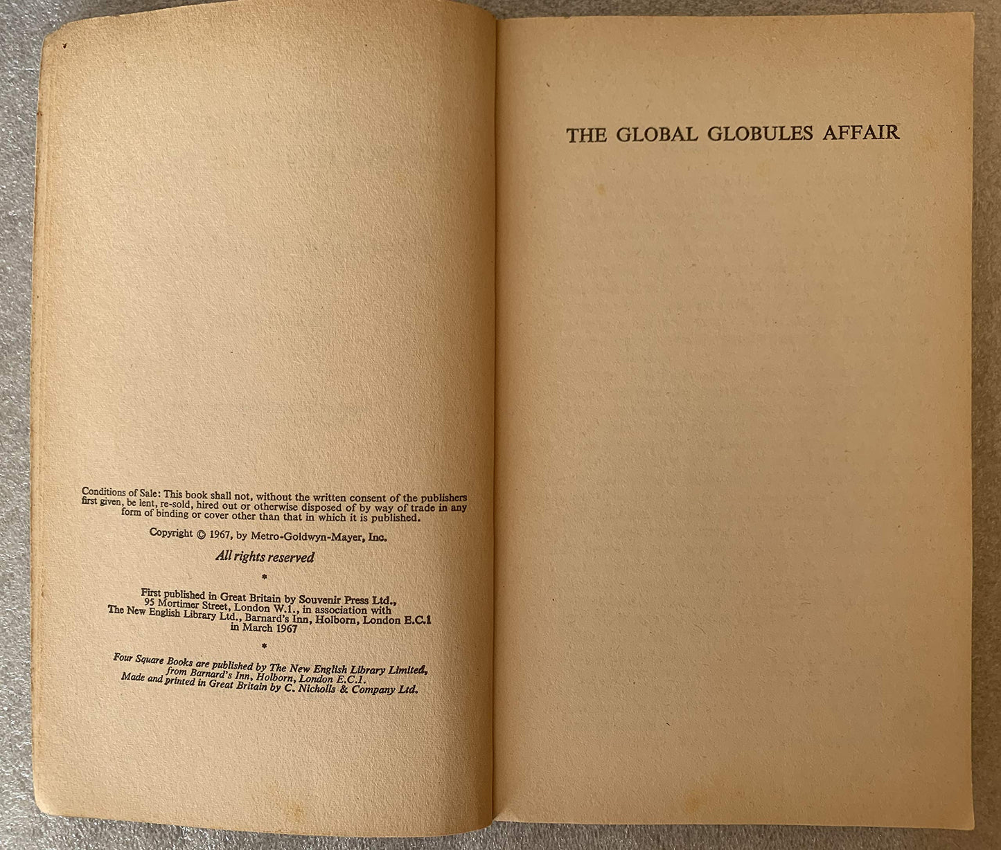 Vintage 1967 The Girl From UNCLE No. 1 The Global Globules Affair Paperback Novel By Simon Latter