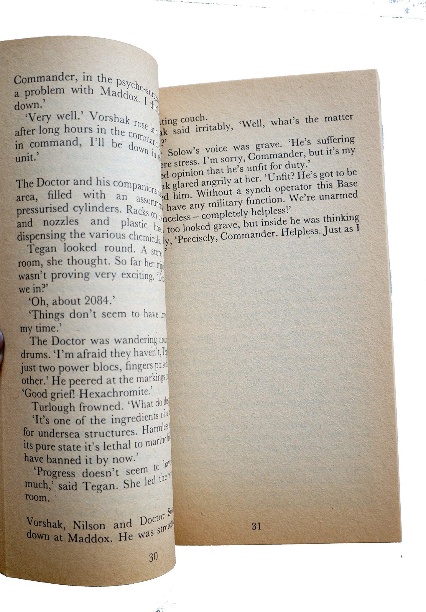 Doctor Who Warriors Of The Deep Target Paperback Novel 1984 By Terrance Dicks