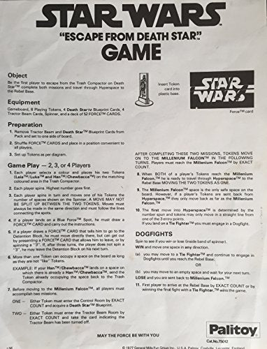 Vintage Palitoy 1977 Star Wars Escape From The Death Star Board Game - Fantastic Condition Complete In The Original Box