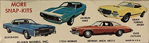 Vintage JoHan 1975 Oldsmobile Cutlass 1/25 Snap Model Kit No. CS-503 - Complete In The Original Box …