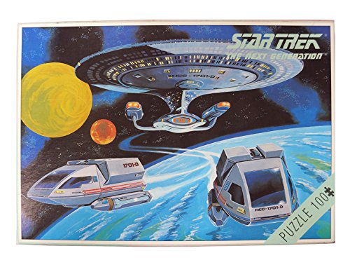 Vintage 1993 Star Trek The Next Generation USS Enterprise NCC-1701D, Shuttlecraft Goddard & Shuttlecraft Magellan 100 Piece Jigsaw Puzzle