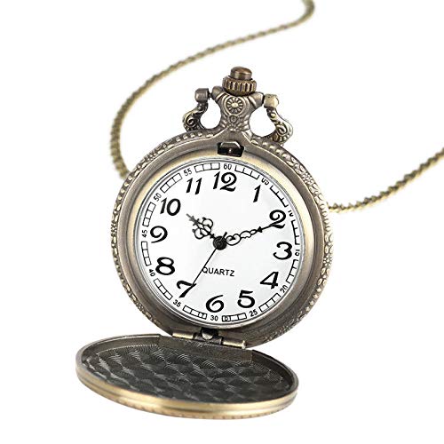 Marvels Iron Man Bronze Novelty Themed Quartz Pocket Watch 45mm Diameter On 32" Inch / 80cm Chain …
