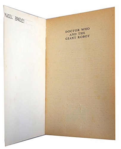 Doctor Who And The Giant Robot Target Paperback Novel Third Impression 1980 By Terrance Dicks