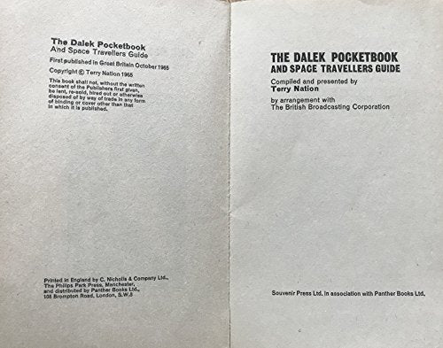 Vintage 1965 The Dalek Pocketbook And Space Travellers Guide Paperback Book