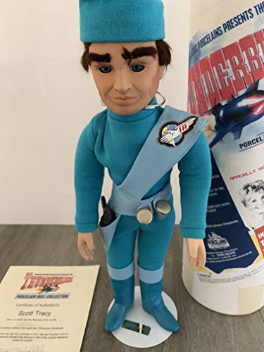 Thunderbirds Gerry Andersons English Classic Porcelains 21 Inch Scott Tracy 1 Pilot Porcelain Doll Collection Offically Signed And Authorized By Sylvia Anderson Limited Edition, 2005 Release …
