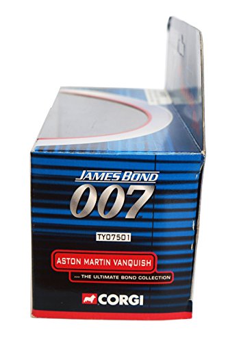 Vintage 2002 Corgi James Bond 007 Die Another Day - Aston Martin Vanquish 1:36 Scale Die-Cast Car Vehicle Replica Number TY07501 - Brand New Shop Stock Room Find