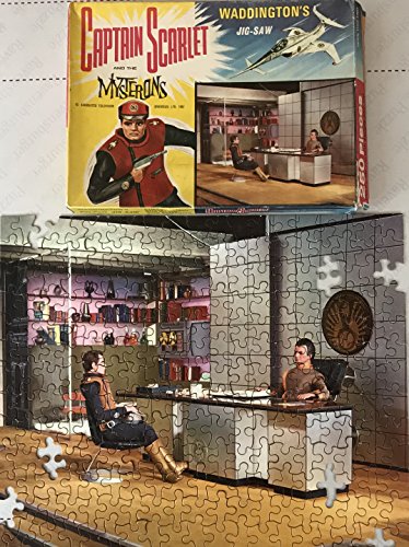 Vintage 1967 Captain Scarlet And The Mysterons 250 Piece Jigsaw Puzzle Captain Brown And The World President In The Original Box - Ultra Rare …