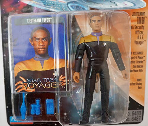 Vintage 1995 Star Trek Voyager Lieutenant Tuvok Tactical Security Officer Action Figure - Brand New Factory Sealed Shop Stock Room Find