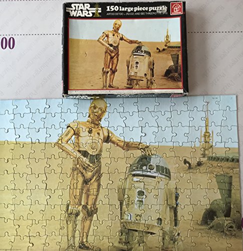 Vintage Star Wars R2-D2 And C-3PO 150 Large Piece Fully Interlocking Jigsaw Puzzle Complete And Boxed