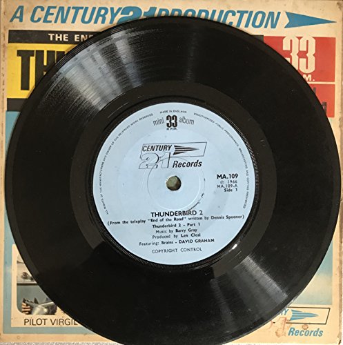 Vintage 1966 Gerry Andersons A Century 21 Production - Thunderbird 2 Featuring Virgil Tracy - 33RPM Mini Album - 21 Minutes Of Adventure Vinyl Record