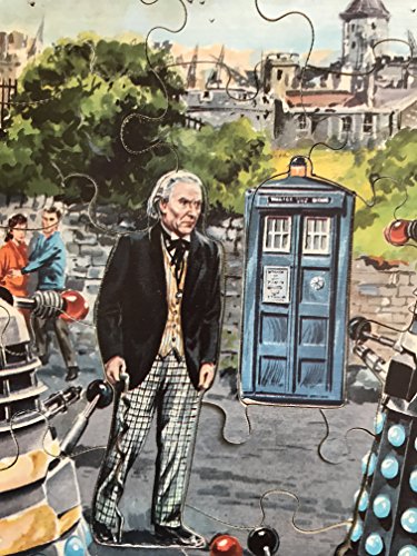 Vintage 1965 Dr Doctor Who And The Daleks Wooden Stand-Up Jigsaw Puzzle - Surrounded Complete With Stands And In The Original Box …