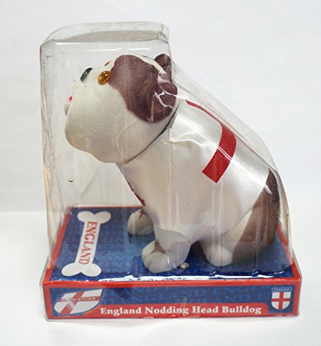 England Nodding Head Novelty Bulldog Toy - Brand New Shop Stock Room Find