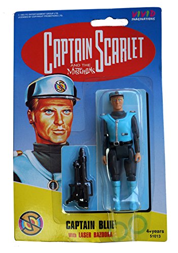 Vintage 1993 Gerry Andersons Captain Scarlet And The Mysterons Vivid Imaginations Captain Blue Action Figure - Brand New Factory Sealed Shop Stock Room Find