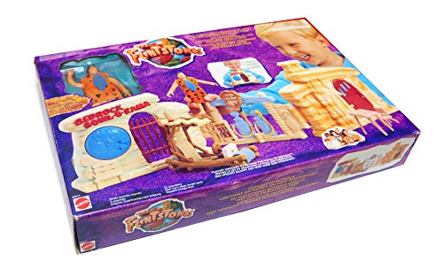 Vintage 1994 Mattel The Flintstones Bedrock Playset With Fred Figure & Freds Car - Brand New Factory Sealed Shop Stock Room Find