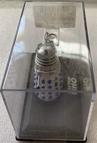 Vintage 2004 Doctor Dr Who Classic Silver & Blue Daleks Keyring In Plastic Case - Brand New Shop Stock Room Find
