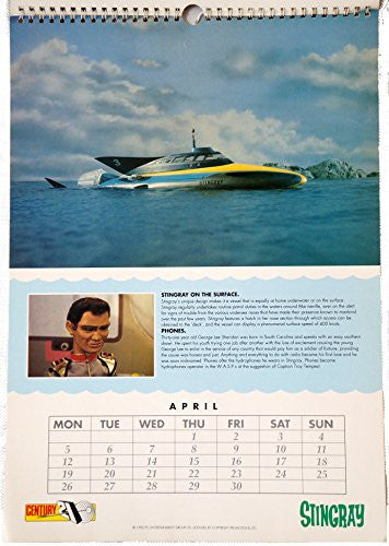 Vintage Gerry Andersons Century 21 Presentation Stingray Calendar 1993.