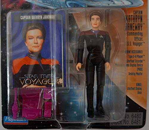 Vintage Playmates 1995 Star Trek Voyager Captain Kathryn Janeway Action Figure - Brand New Factory Sealed Shop Stock Room Fin