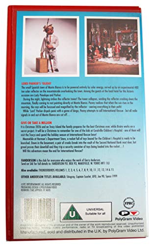 Vintage 1988 Thunderbirds Volume 16 - Lord Parker's 'Oliday & Give Or Take A Million VHS Video Cassette - Shop Stock Room Find